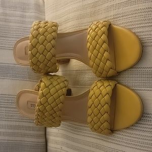 Steve Madden Shoes Tielo Citron Braided Heeled Sandals 10